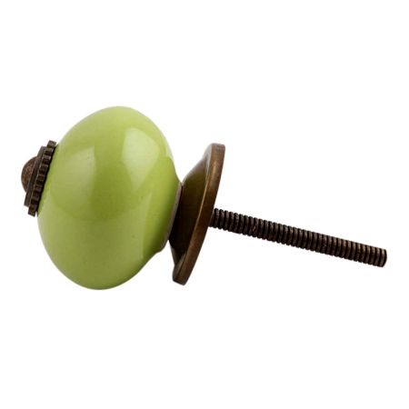 Lime Round Antique Fitting Ceramic Cabinet Knob